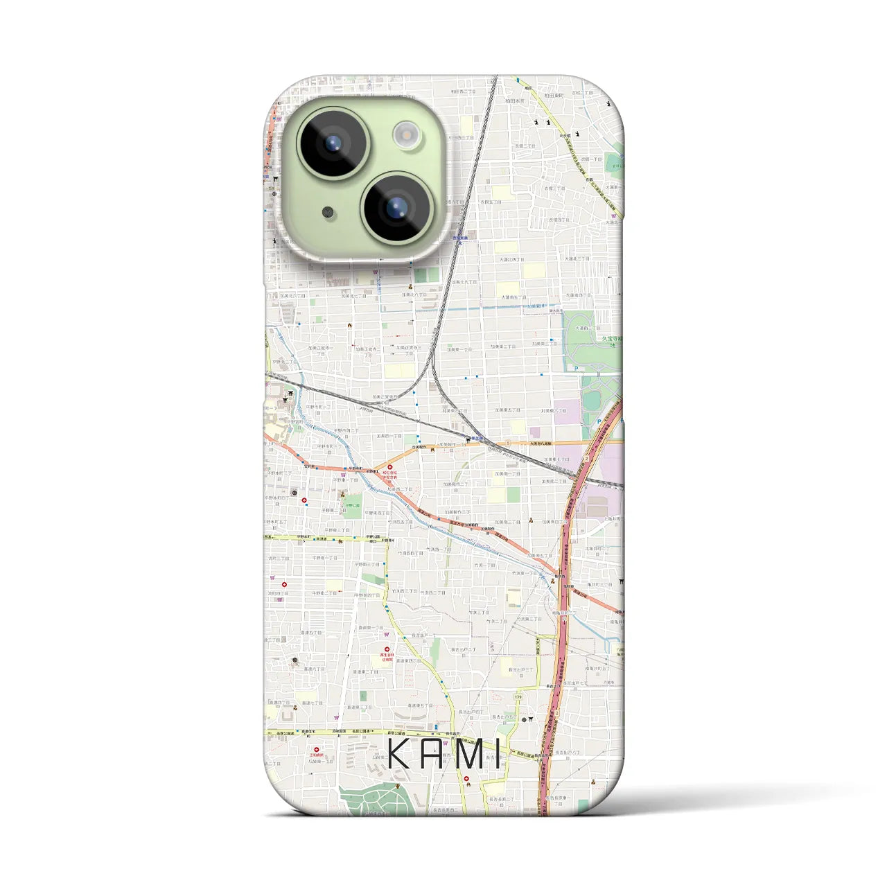 【加美(大阪府)】地図柄iPhoneケース(バックカバータイプ)