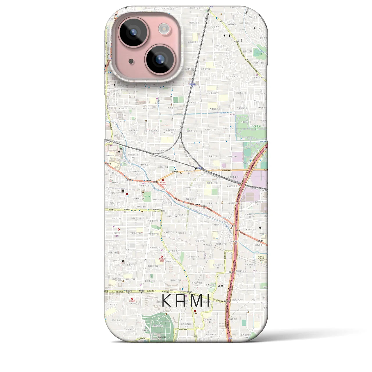【加美(大阪府)】地図柄iPhoneケース(バックカバータイプ)
