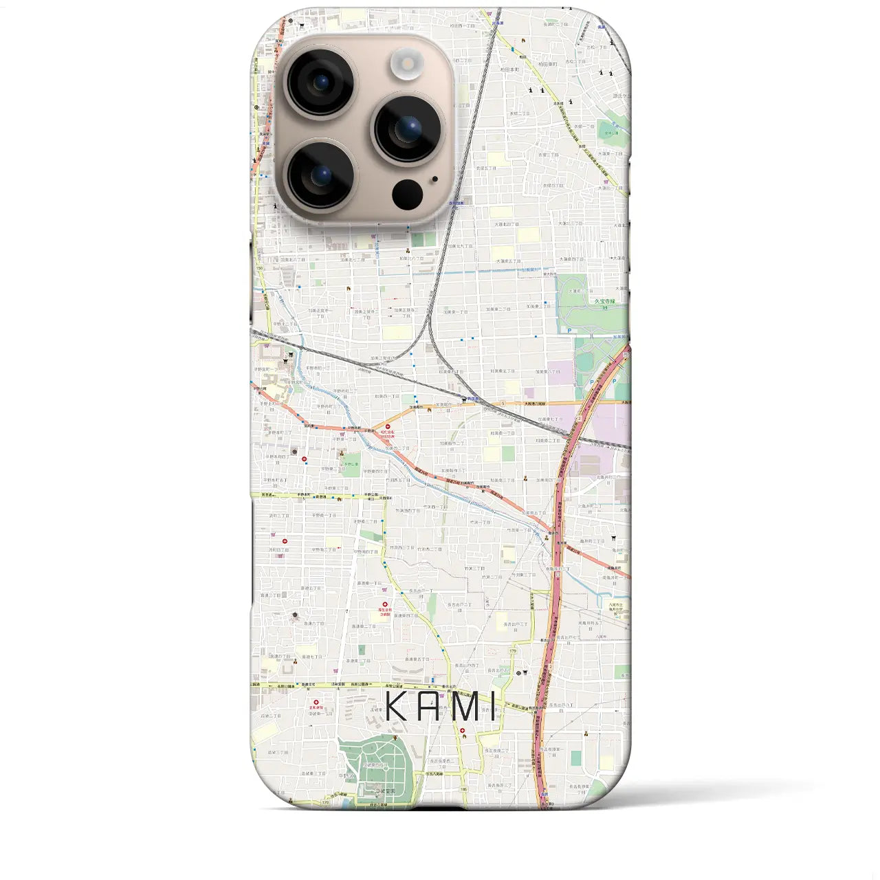 【加美(大阪府)】地図柄iPhoneケース(バックカバータイプ)