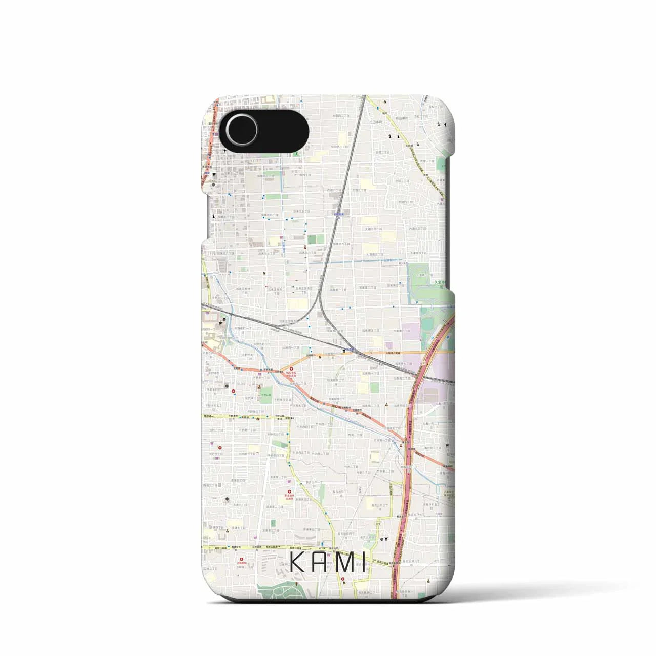 【加美(大阪府)】地図柄iPhoneケース(バックカバータイプ)