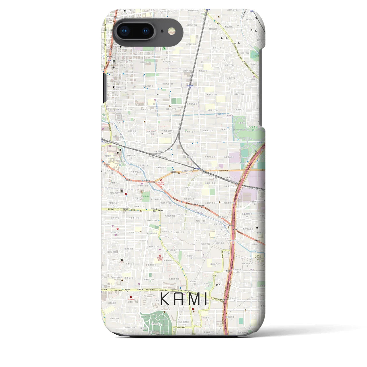 【加美(大阪府)】地図柄iPhoneケース(バックカバータイプ)