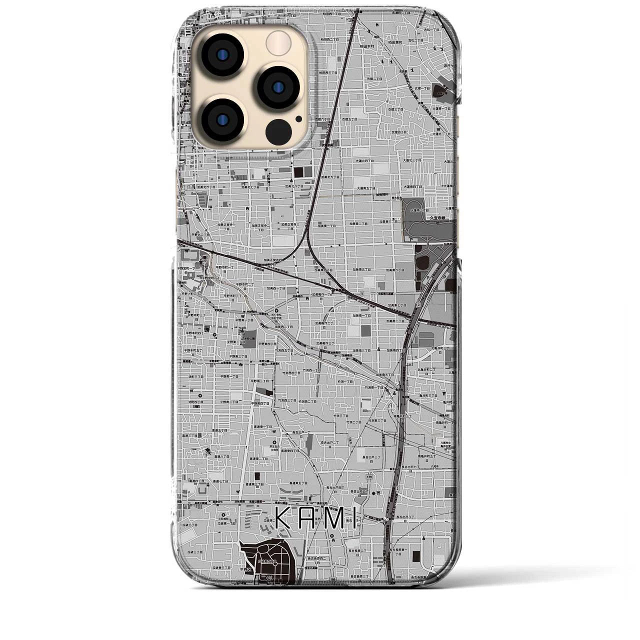 【加美(大阪府)】地図柄iPhoneケース(クリアタイプ)