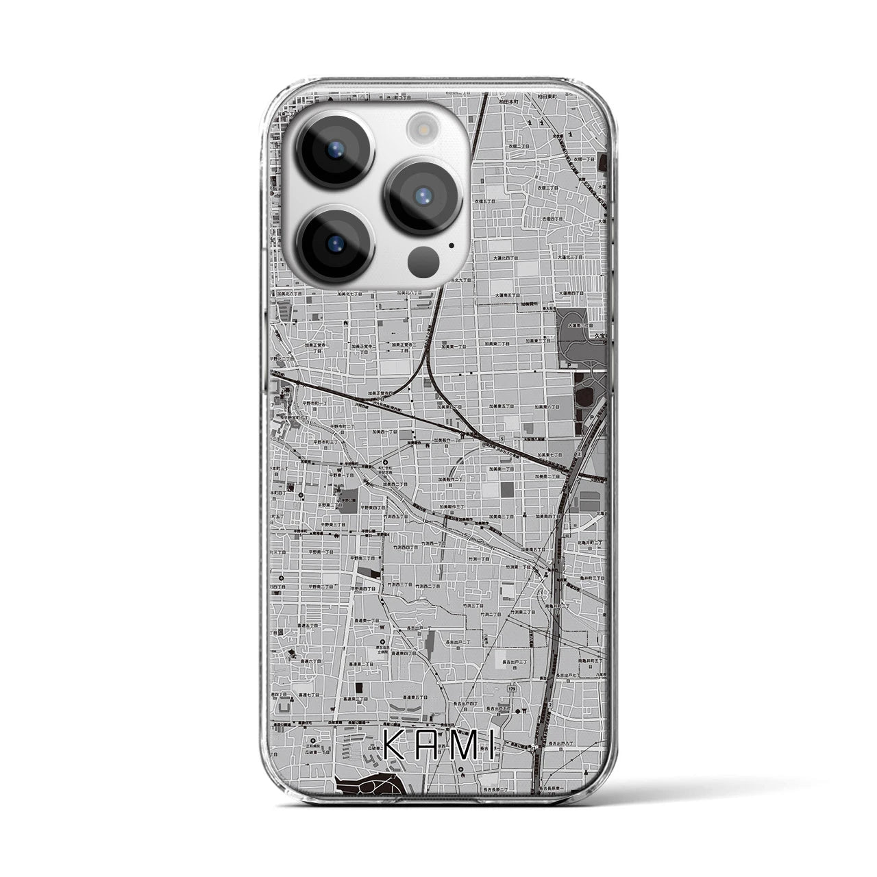 【加美(大阪府)】地図柄iPhoneケース(クリアタイプ)