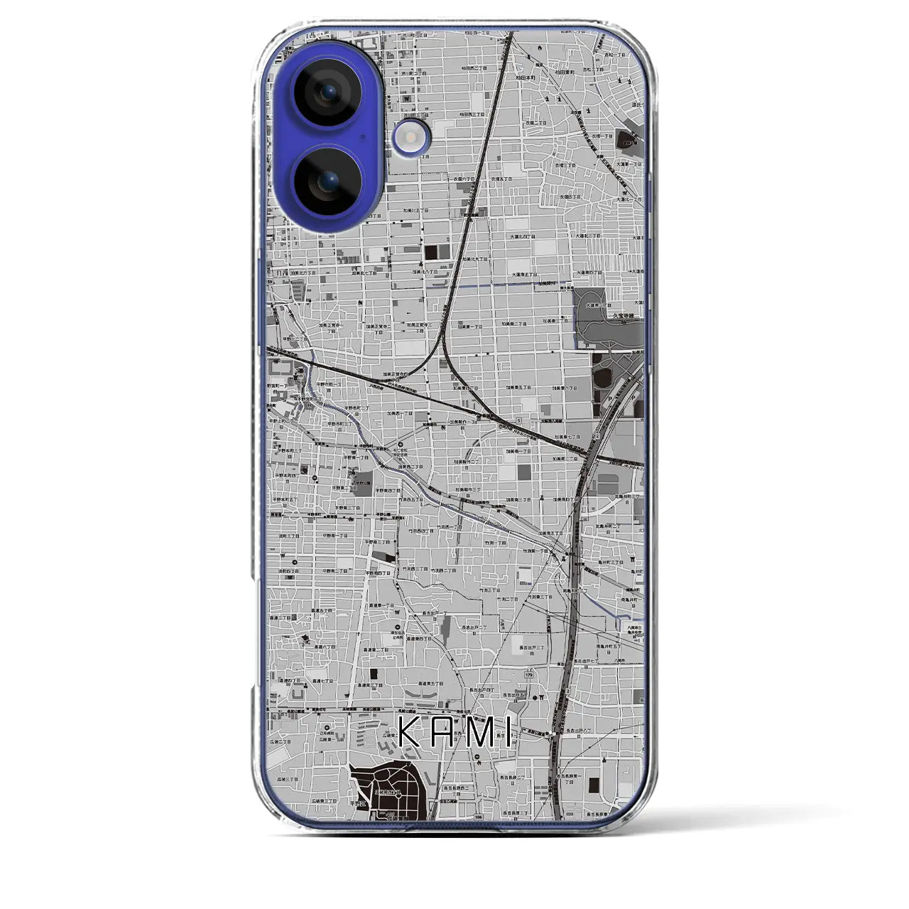 【加美(大阪府)】地図柄iPhoneケース(クリアタイプ)