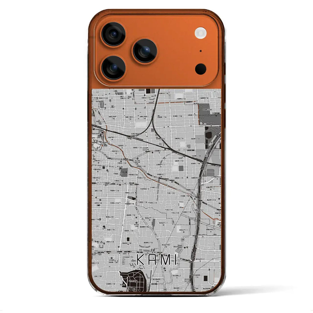 【加美(大阪府)】地図柄iPhoneケース(クリアタイプ)