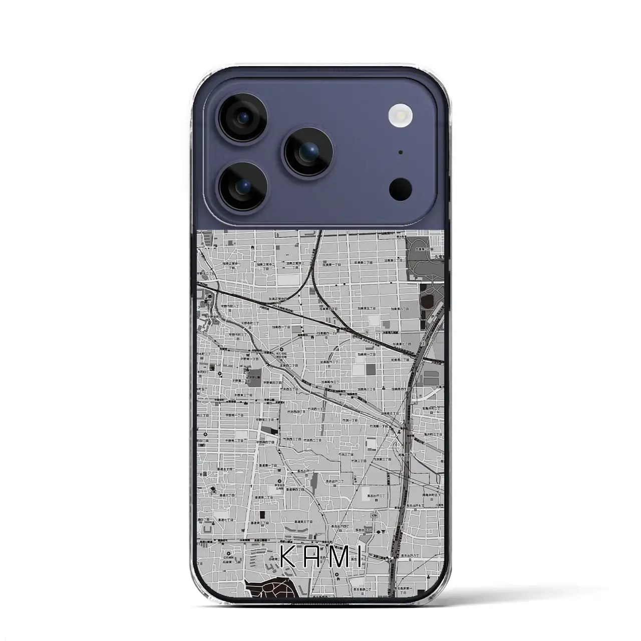 【加美(大阪府)】地図柄iPhoneケース(クリアタイプ)