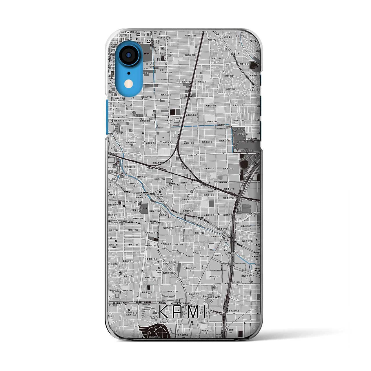 【加美(大阪府)】地図柄iPhoneケース(クリアタイプ)