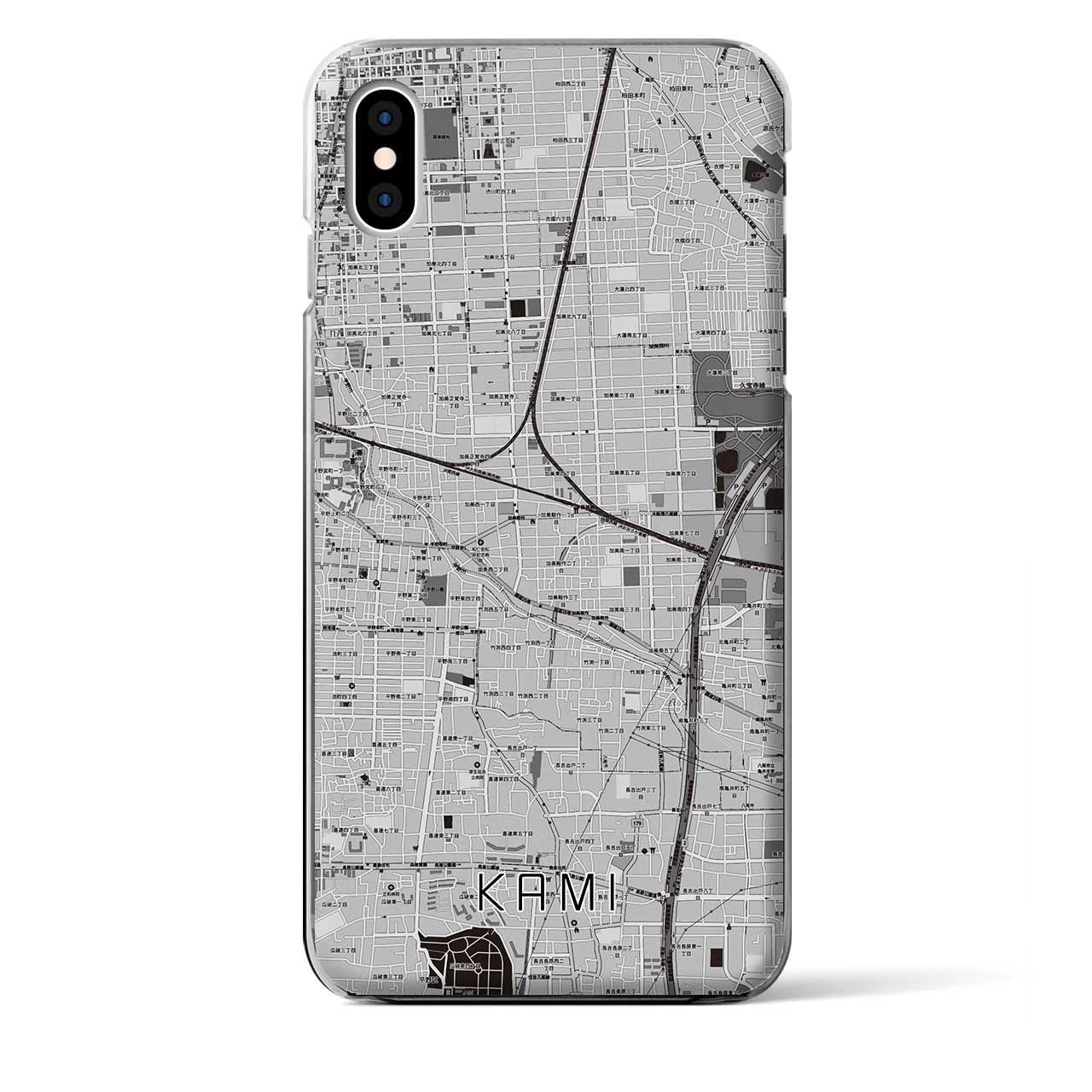 【加美(大阪府)】地図柄iPhoneケース(クリアタイプ)