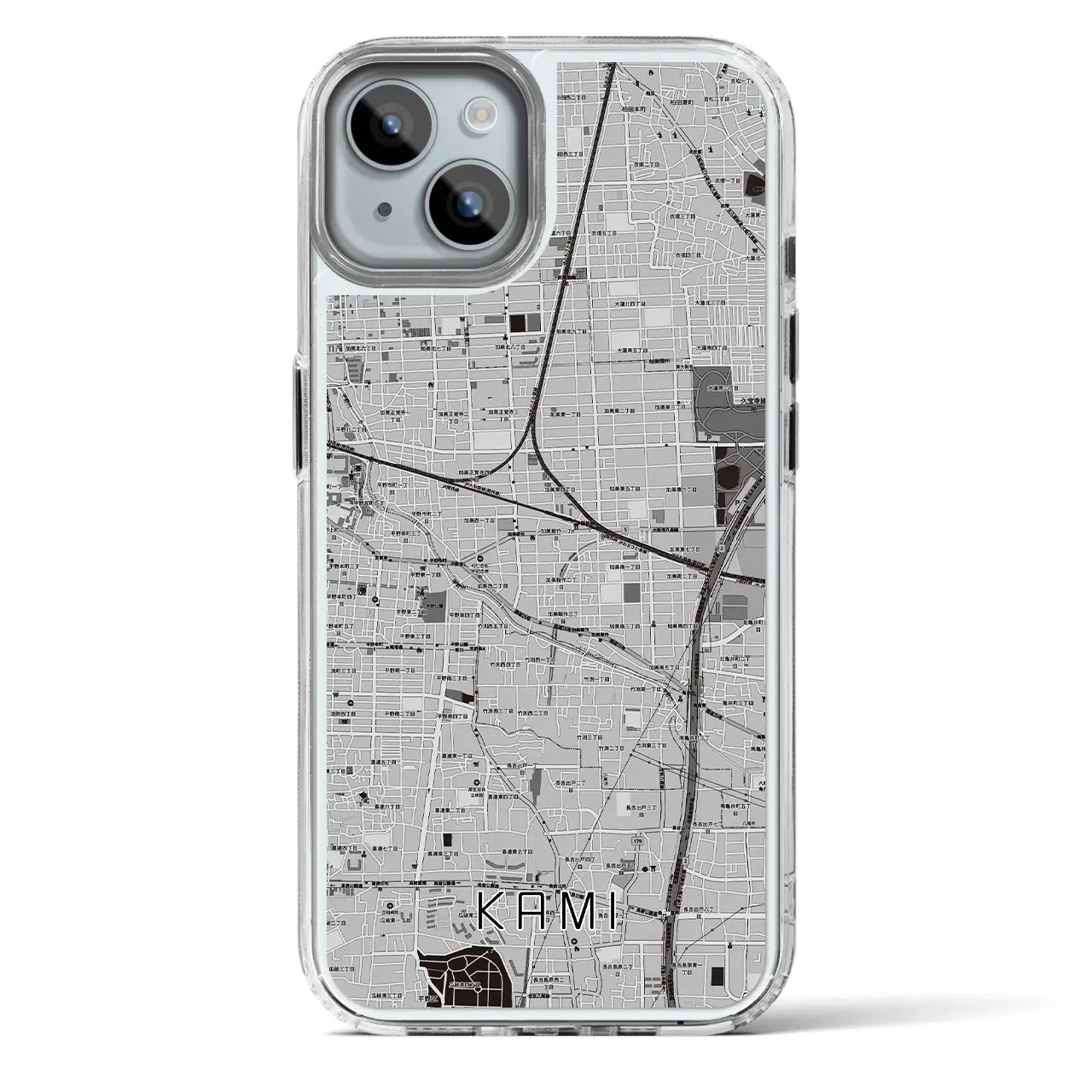 【加美(大阪府)】地図柄iPhoneケース(MagSafeタイプ)
