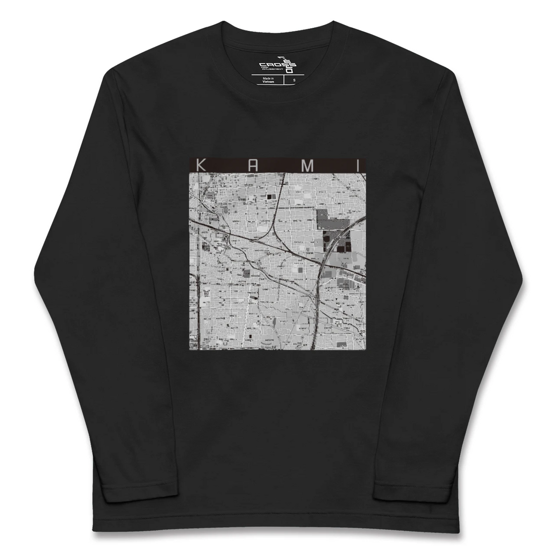 【加美(大阪府)】地図柄ロングスリーブTシャツ