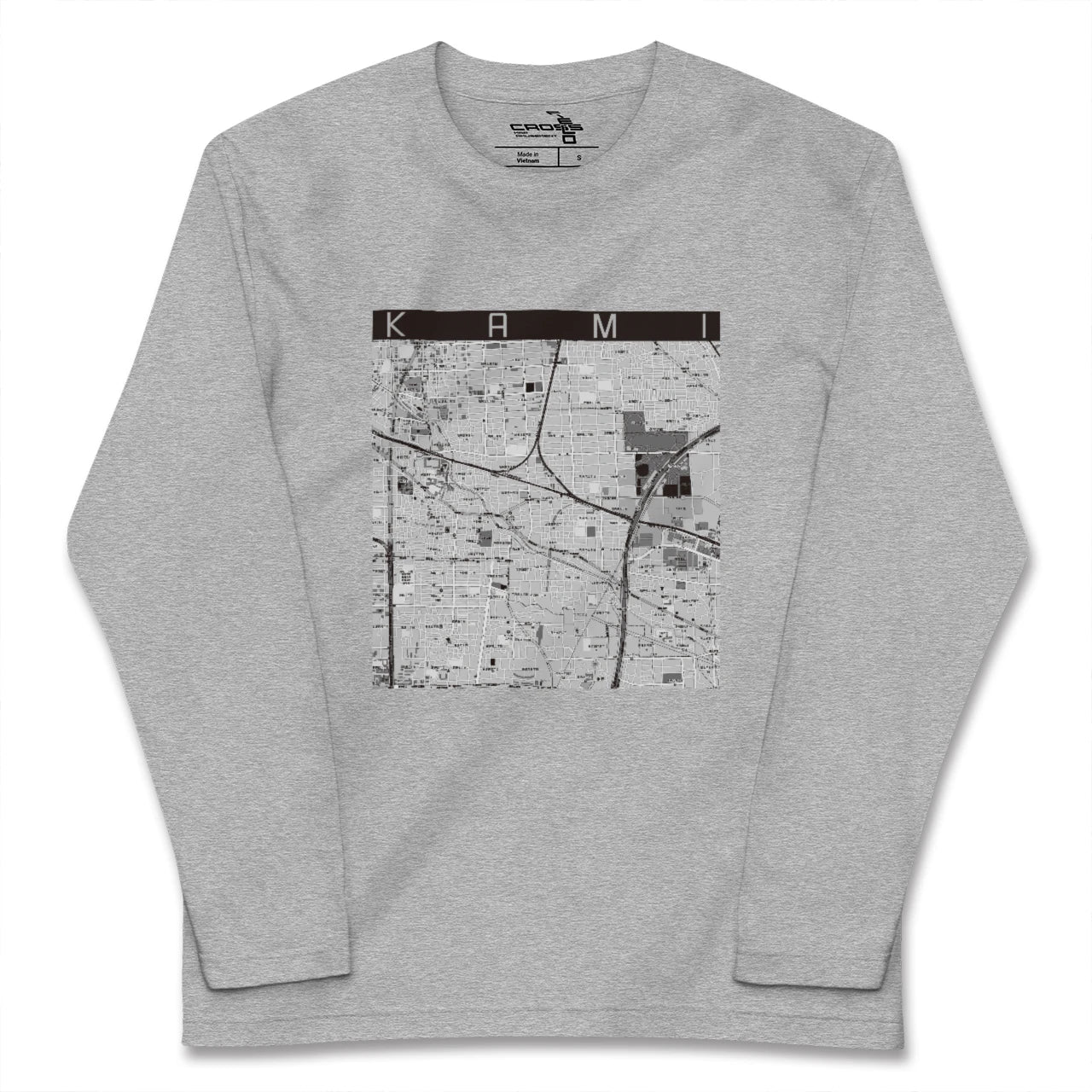 【加美(大阪府)】地図柄ロングスリーブTシャツ