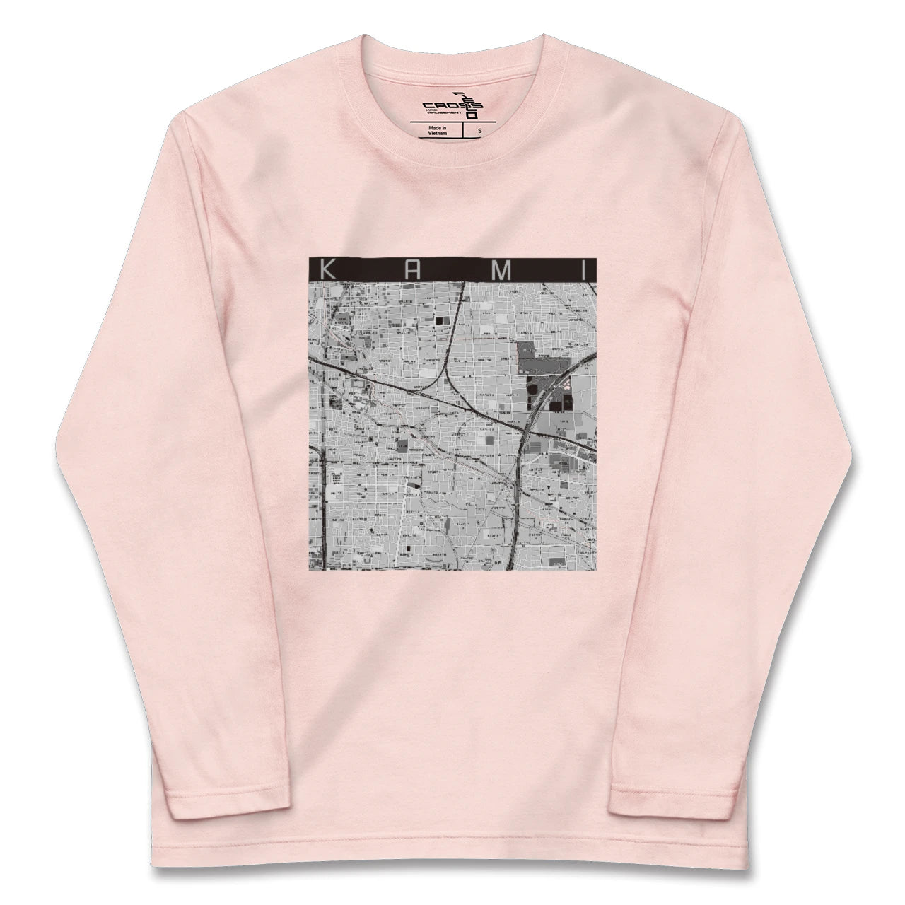 【加美(大阪府)】地図柄ロングスリーブTシャツ