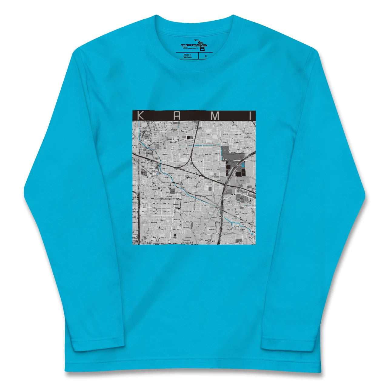 【加美(大阪府)】地図柄ロングスリーブTシャツ