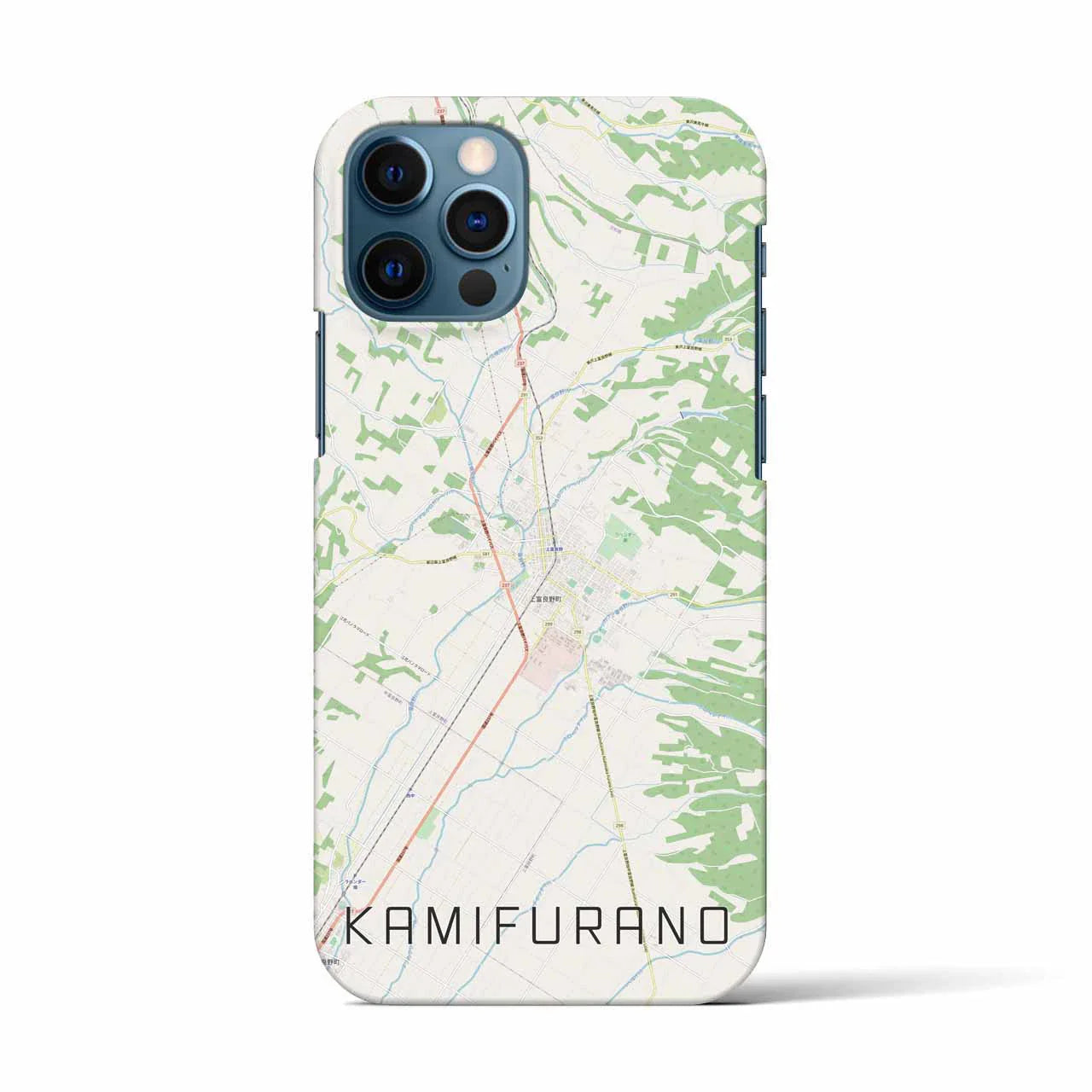 【上富良野(北海道)】地図柄iPhoneケース(バックカバータイプ)