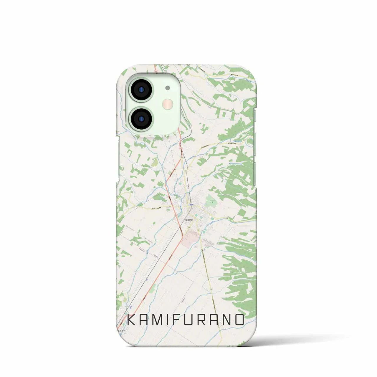 【上富良野(北海道)】地図柄iPhoneケース(バックカバータイプ)