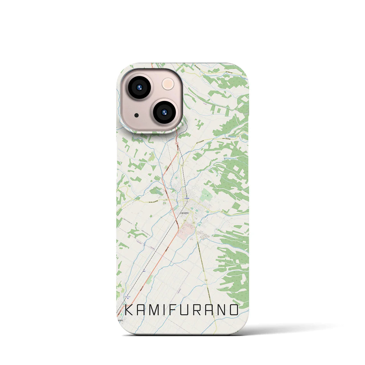 【上富良野(北海道)】地図柄iPhoneケース(バックカバータイプ)