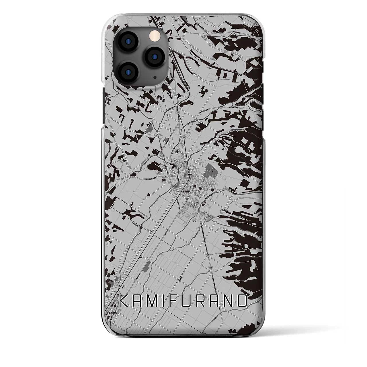 【上富良野(北海道)】地図柄iPhoneケース(クリアタイプ)