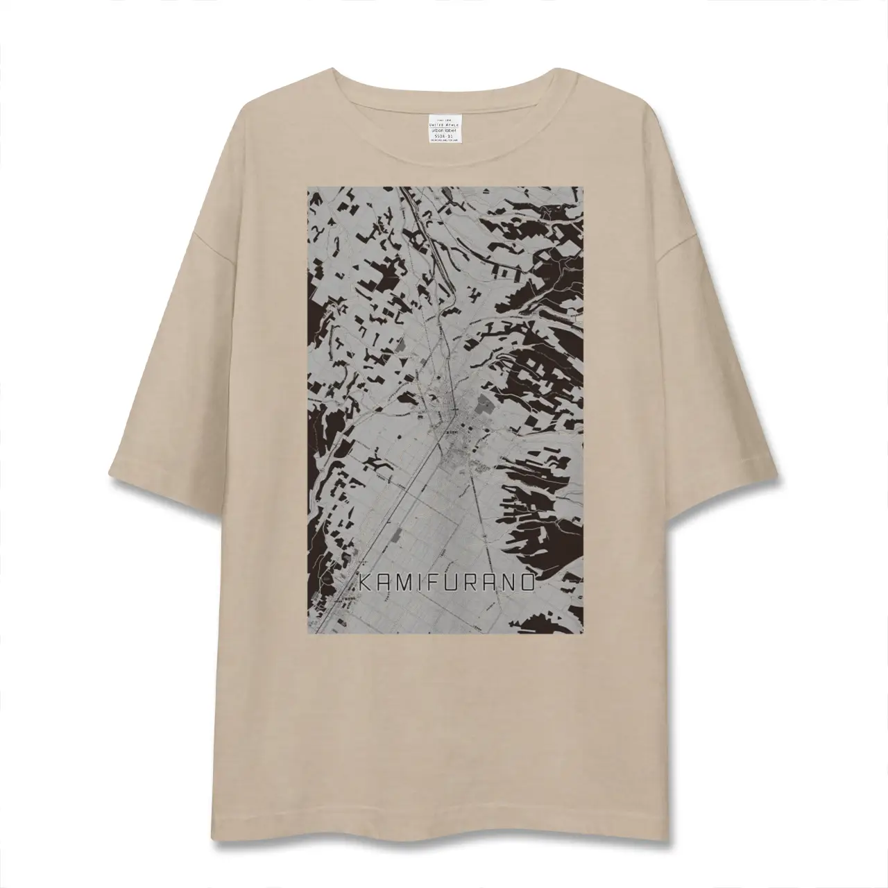 【上富良野(北海道)】地図柄ビッグシルエットTシャツ