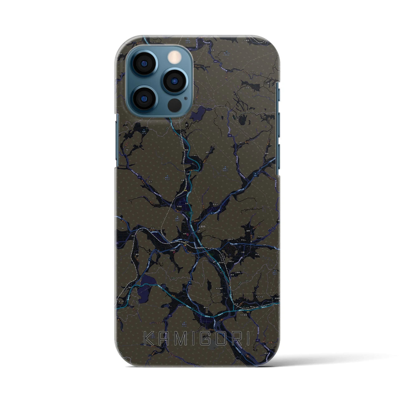 【上郡(兵庫県)】地図柄iPhoneケース(バックカバータイプ)