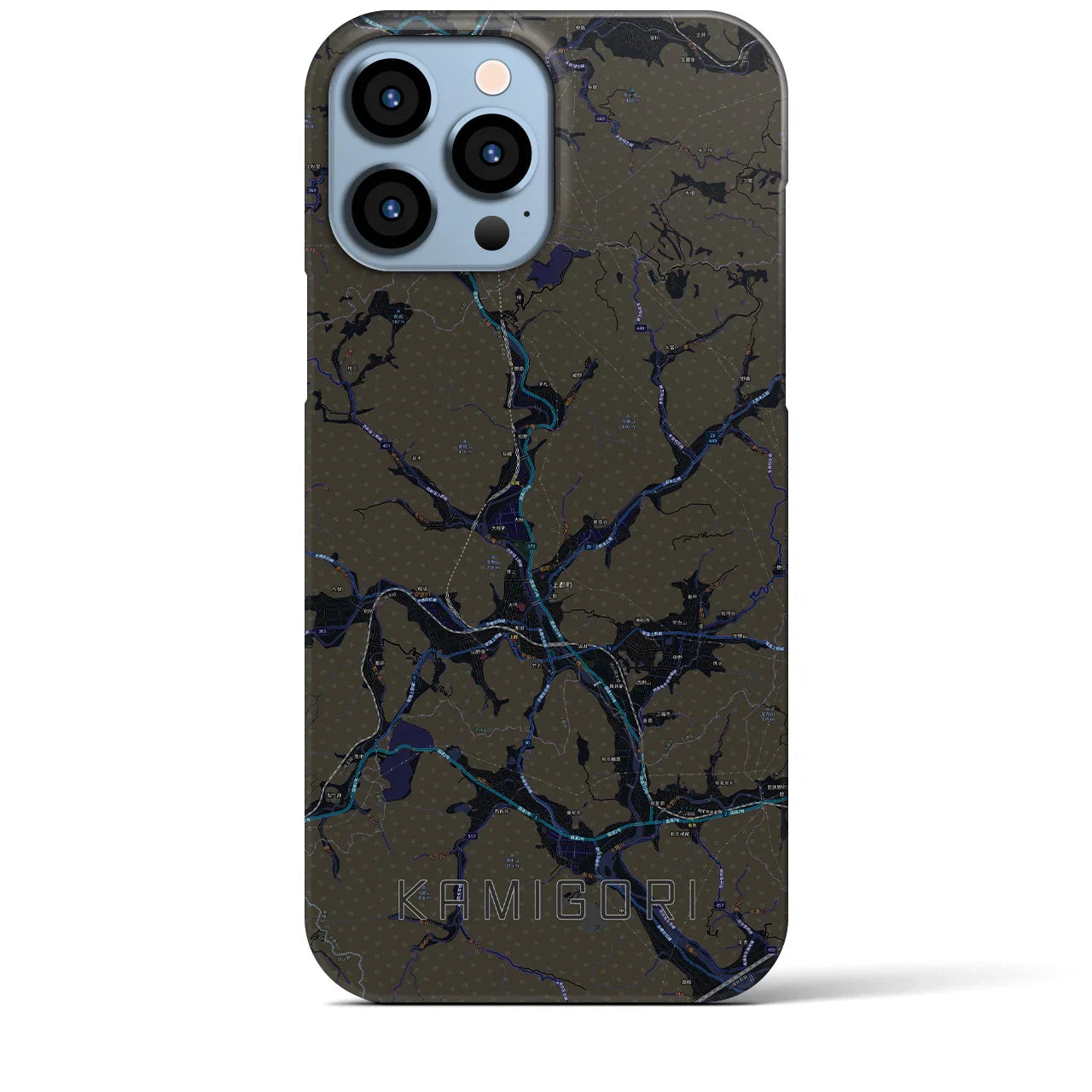 【上郡(兵庫県)】地図柄iPhoneケース(バックカバータイプ)