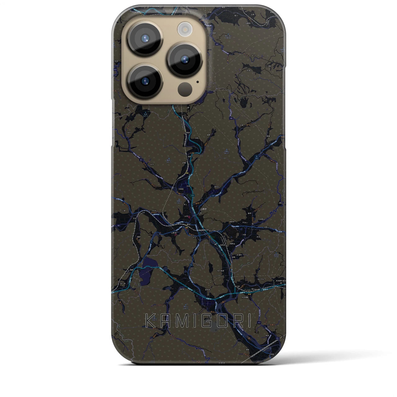 【上郡(兵庫県)】地図柄iPhoneケース(バックカバータイプ)