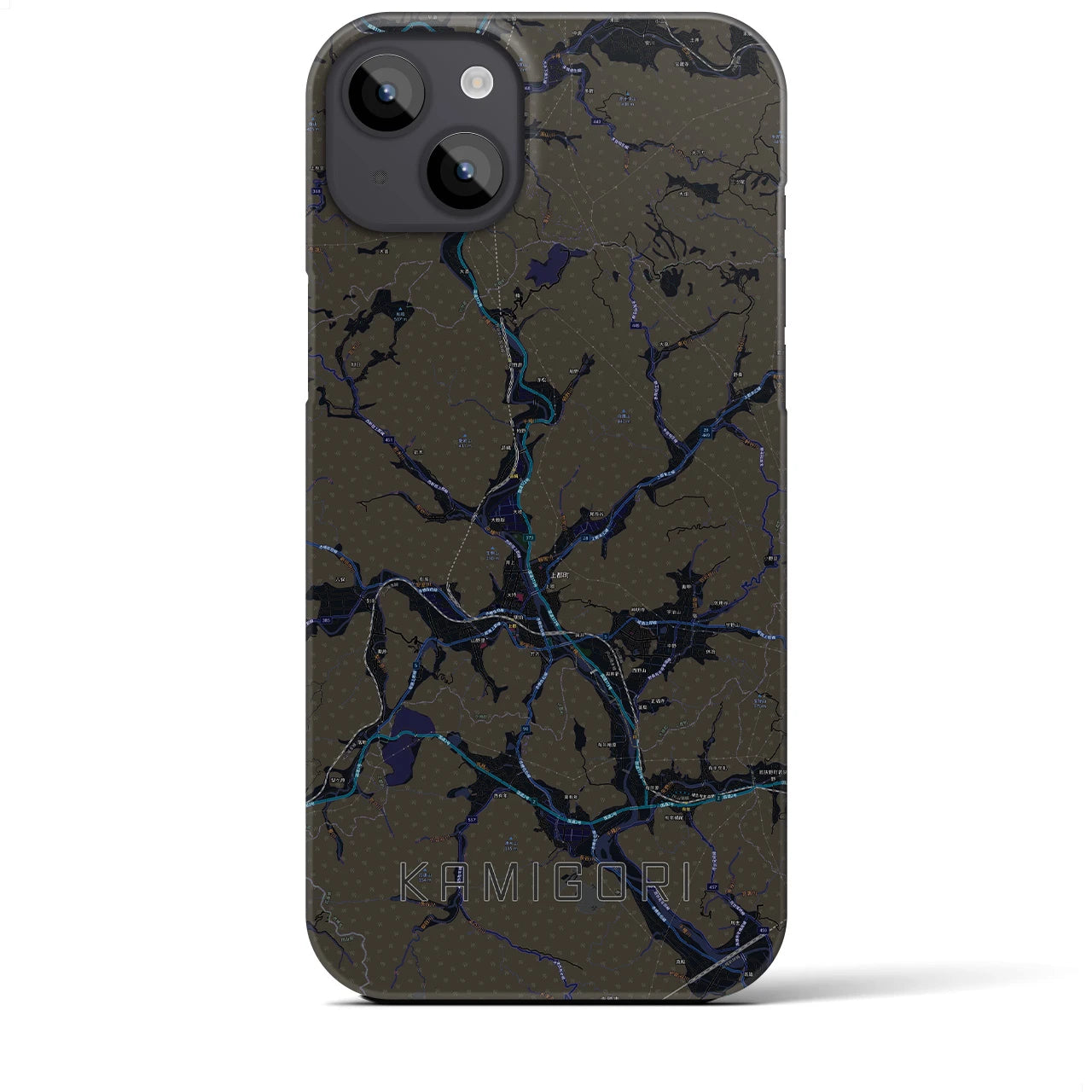 【上郡(兵庫県)】地図柄iPhoneケース(バックカバータイプ)