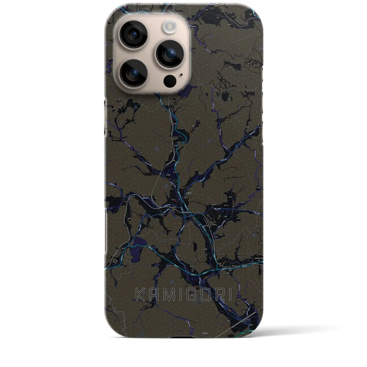 【上郡(兵庫県)】地図柄iPhoneケース(バックカバータイプ)