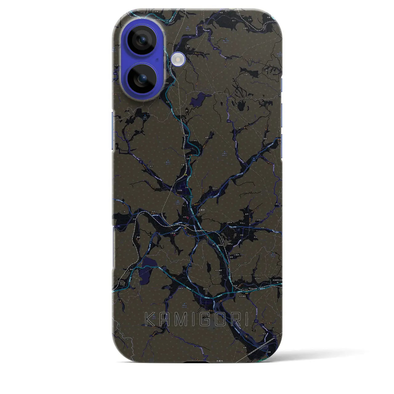 【上郡(兵庫県)】地図柄iPhoneケース(バックカバータイプ)