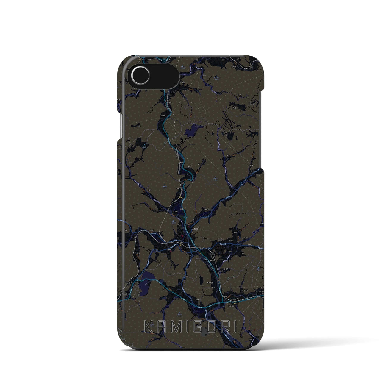 【上郡(兵庫県)】地図柄iPhoneケース(バックカバータイプ)