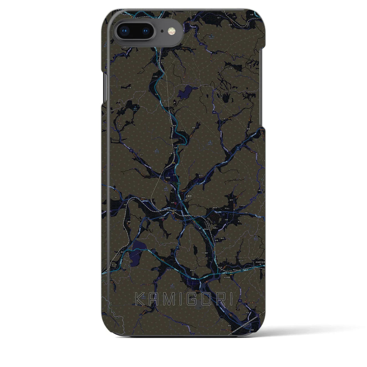 【上郡(兵庫県)】地図柄iPhoneケース(バックカバータイプ)