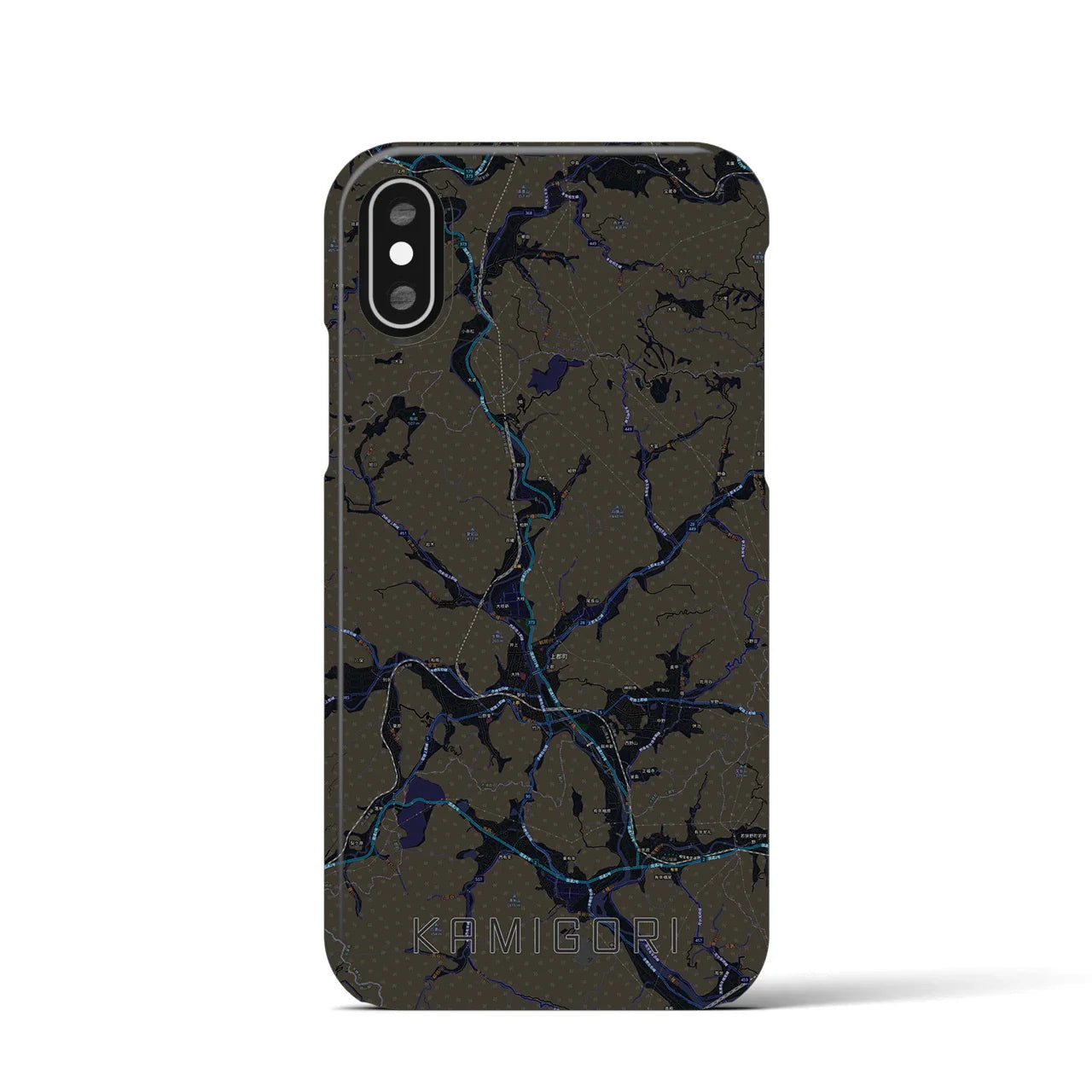 【上郡(兵庫県)】地図柄iPhoneケース(バックカバータイプ)