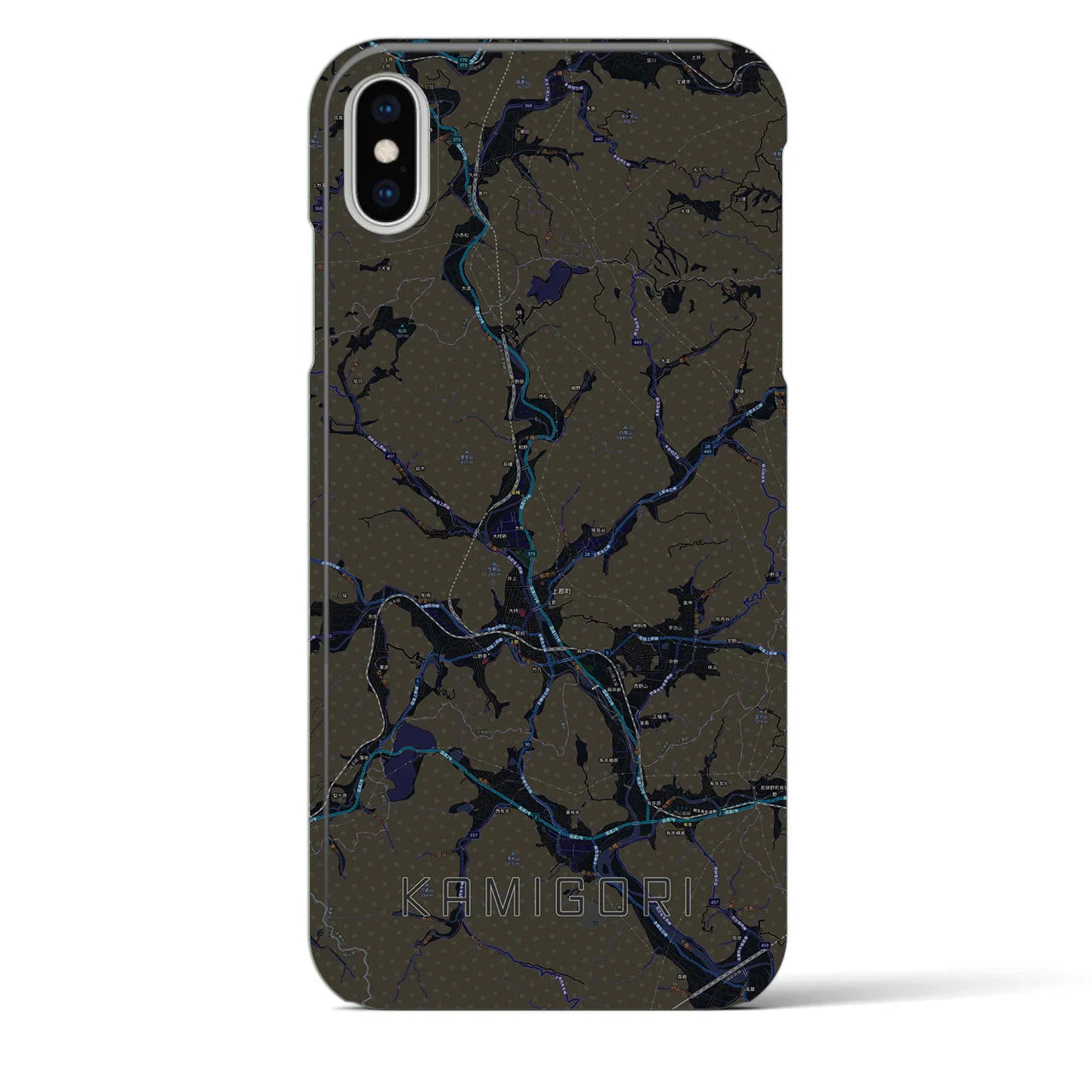 【上郡(兵庫県)】地図柄iPhoneケース(バックカバータイプ)