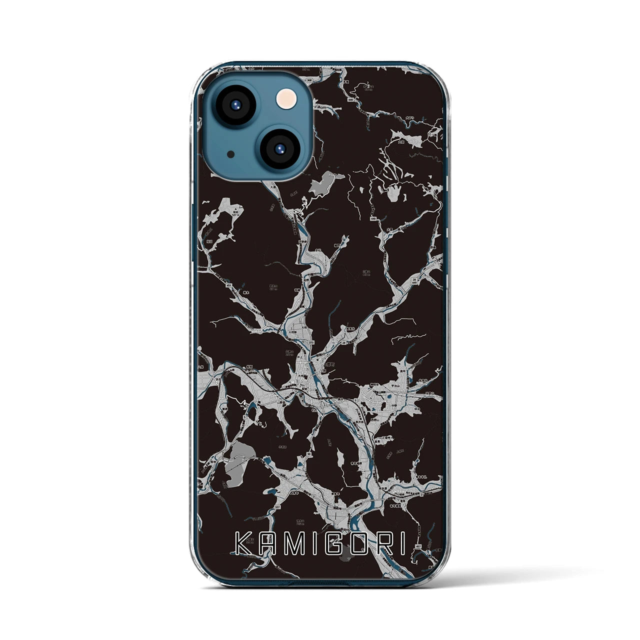 【上郡(兵庫県)】地図柄iPhoneケース(クリアタイプ)