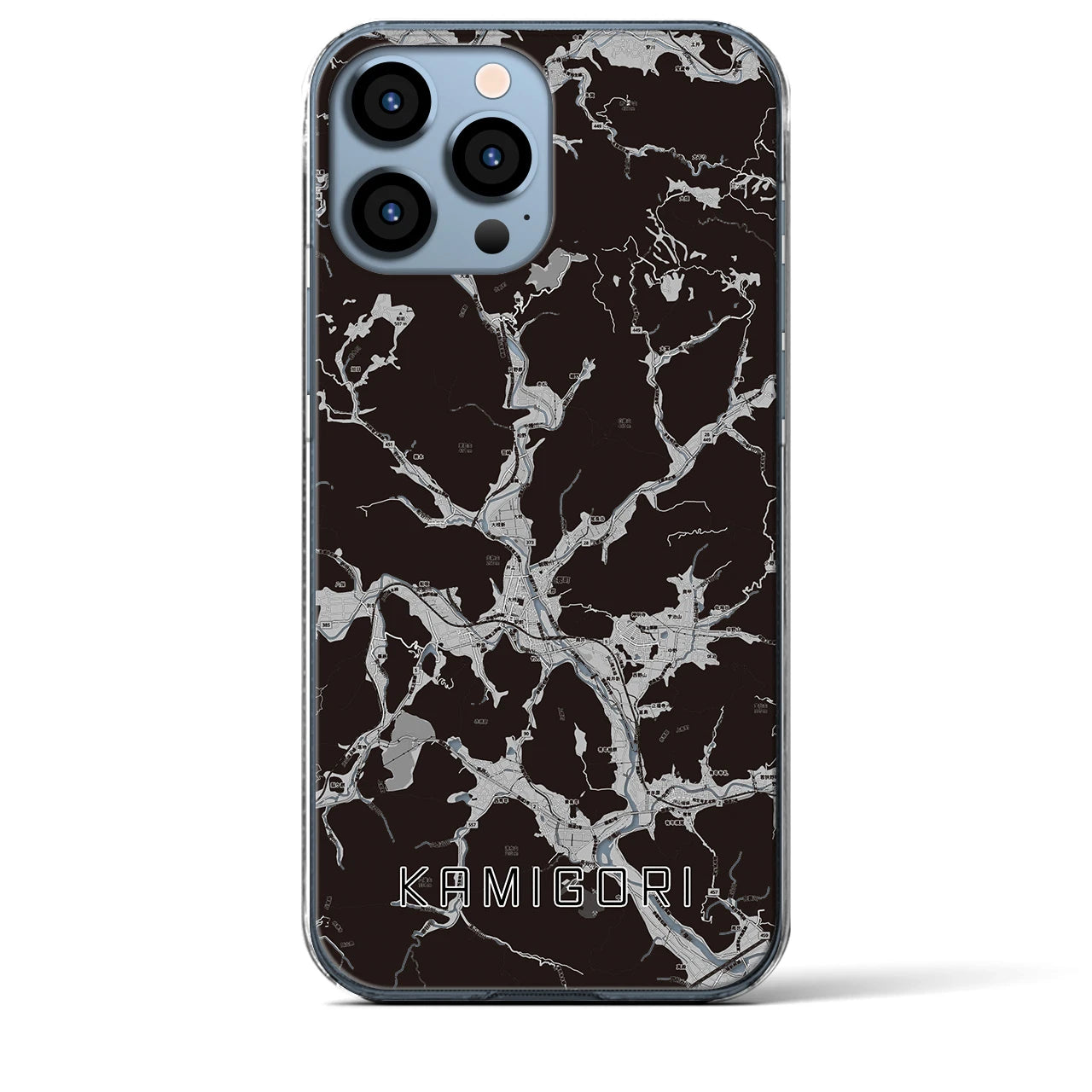 【上郡(兵庫県)】地図柄iPhoneケース(クリアタイプ)