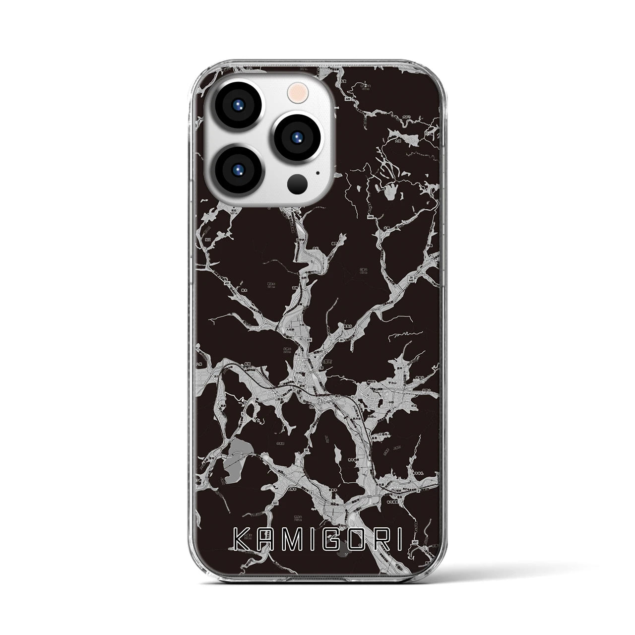 【上郡(兵庫県)】地図柄iPhoneケース(クリアタイプ)