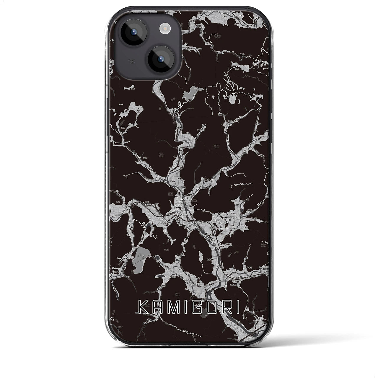 【上郡(兵庫県)】地図柄iPhoneケース(クリアタイプ)