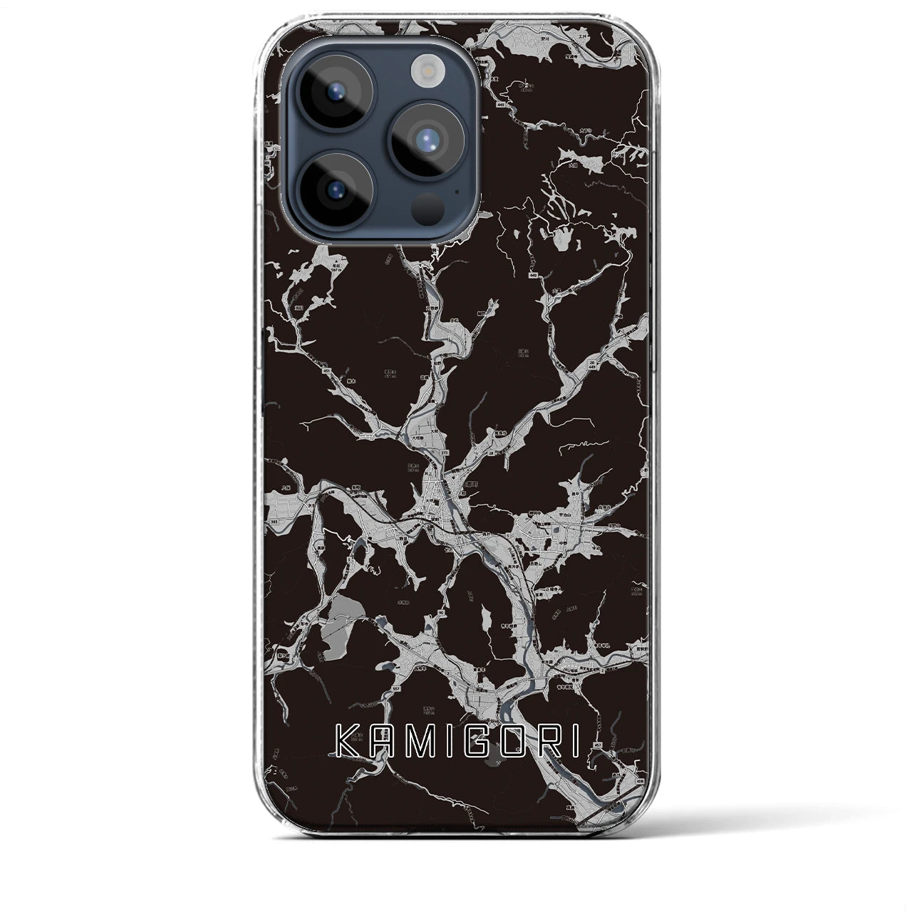 【上郡(兵庫県)】地図柄iPhoneケース(クリアタイプ)