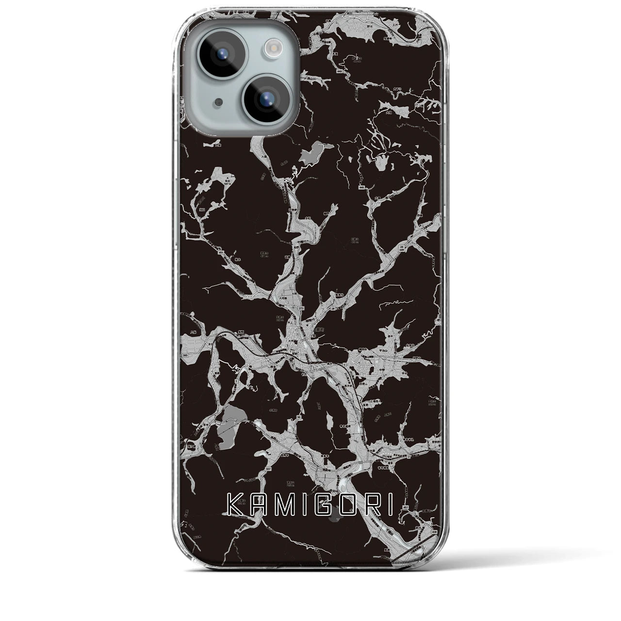 【上郡(兵庫県)】地図柄iPhoneケース(クリアタイプ)