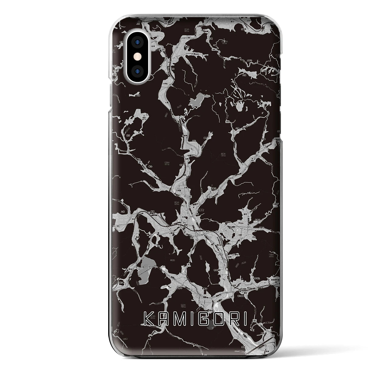 【上郡(兵庫県)】地図柄iPhoneケース(クリアタイプ)