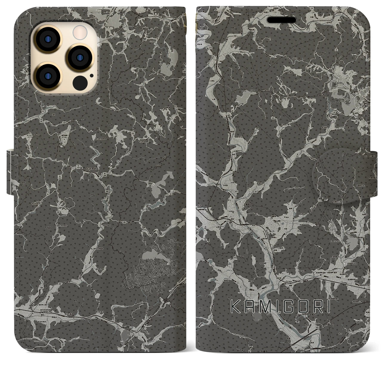 【上郡(兵庫県)】地図柄iPhoneケース(手帳タイプ)