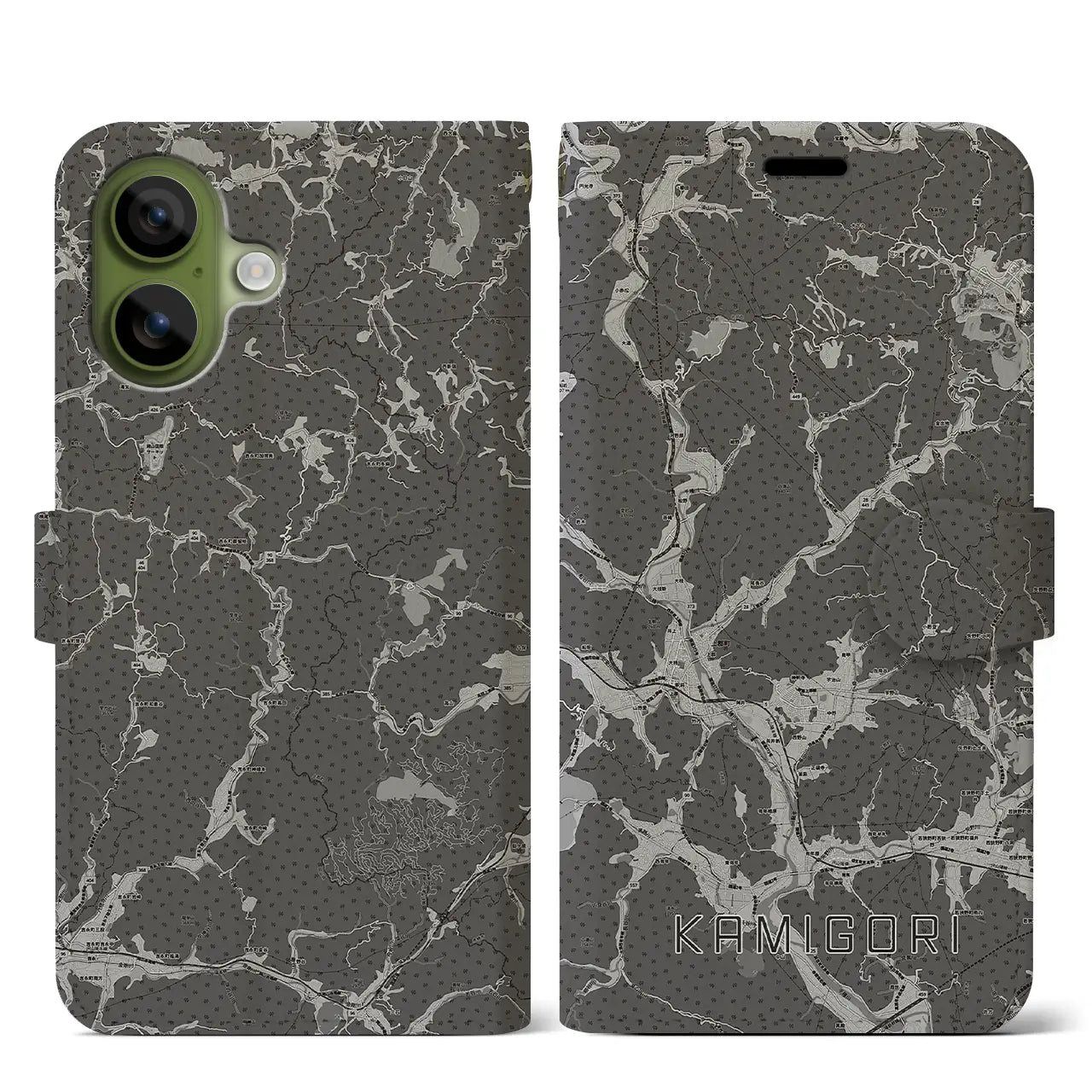 【上郡(兵庫県)】地図柄iPhoneケース(手帳タイプ)