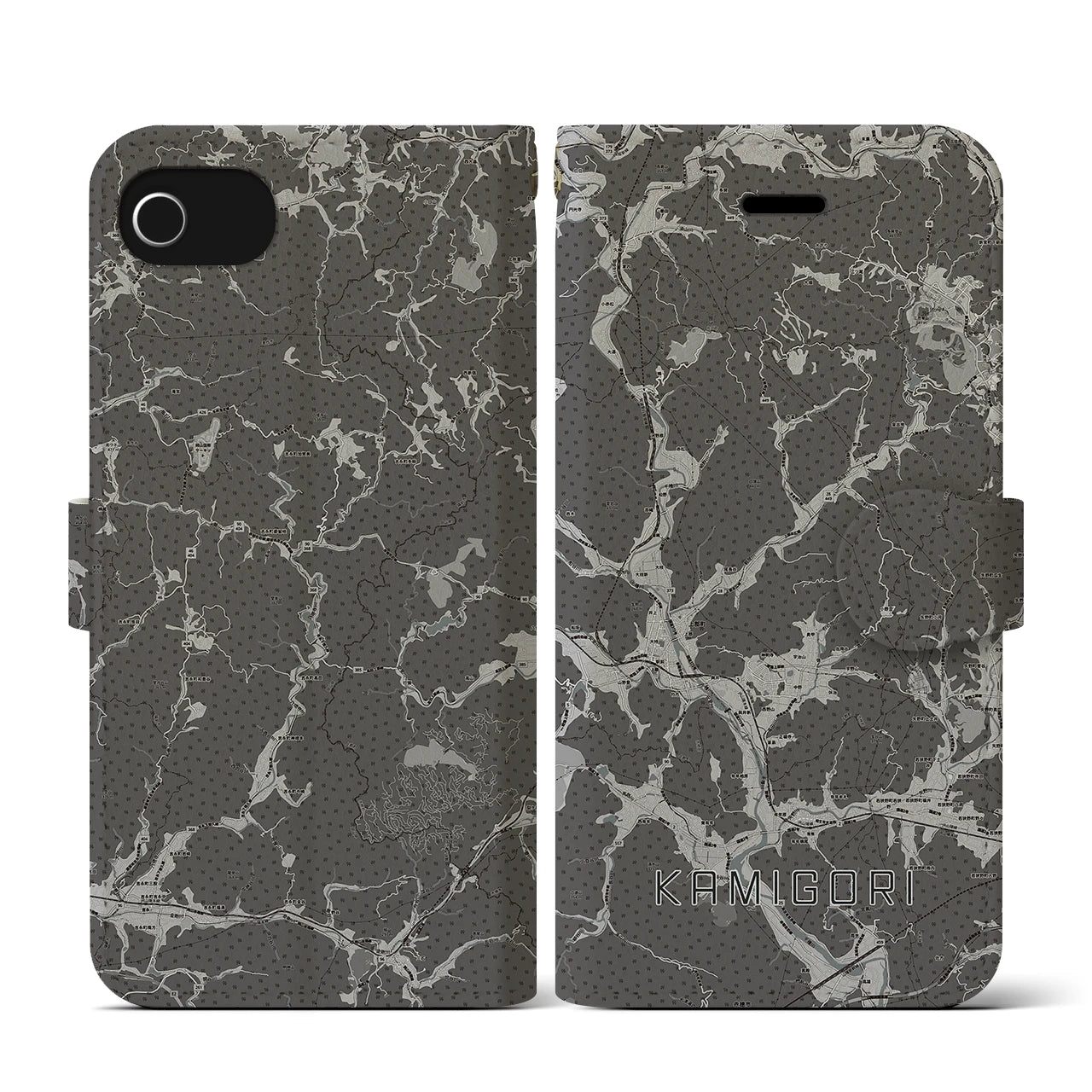 【上郡(兵庫県)】地図柄iPhoneケース(手帳タイプ)