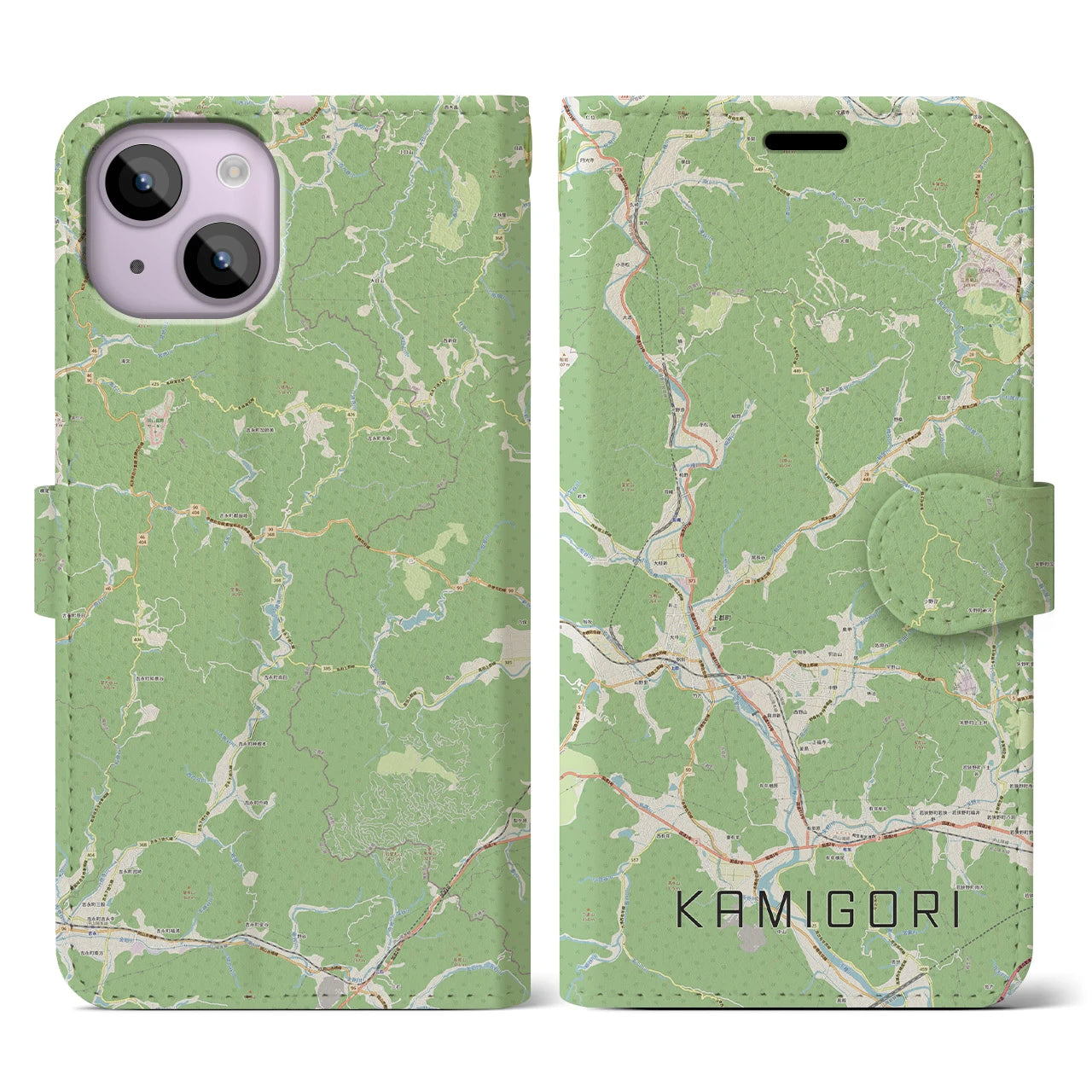 【上郡(兵庫県)】地図柄iPhoneケース(手帳タイプ)