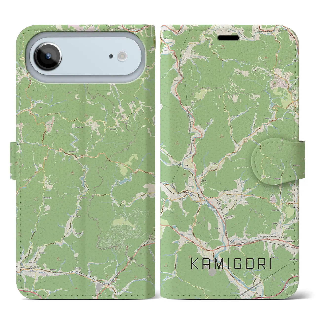 【上郡(兵庫県)】地図柄iPhoneケース(手帳タイプ)