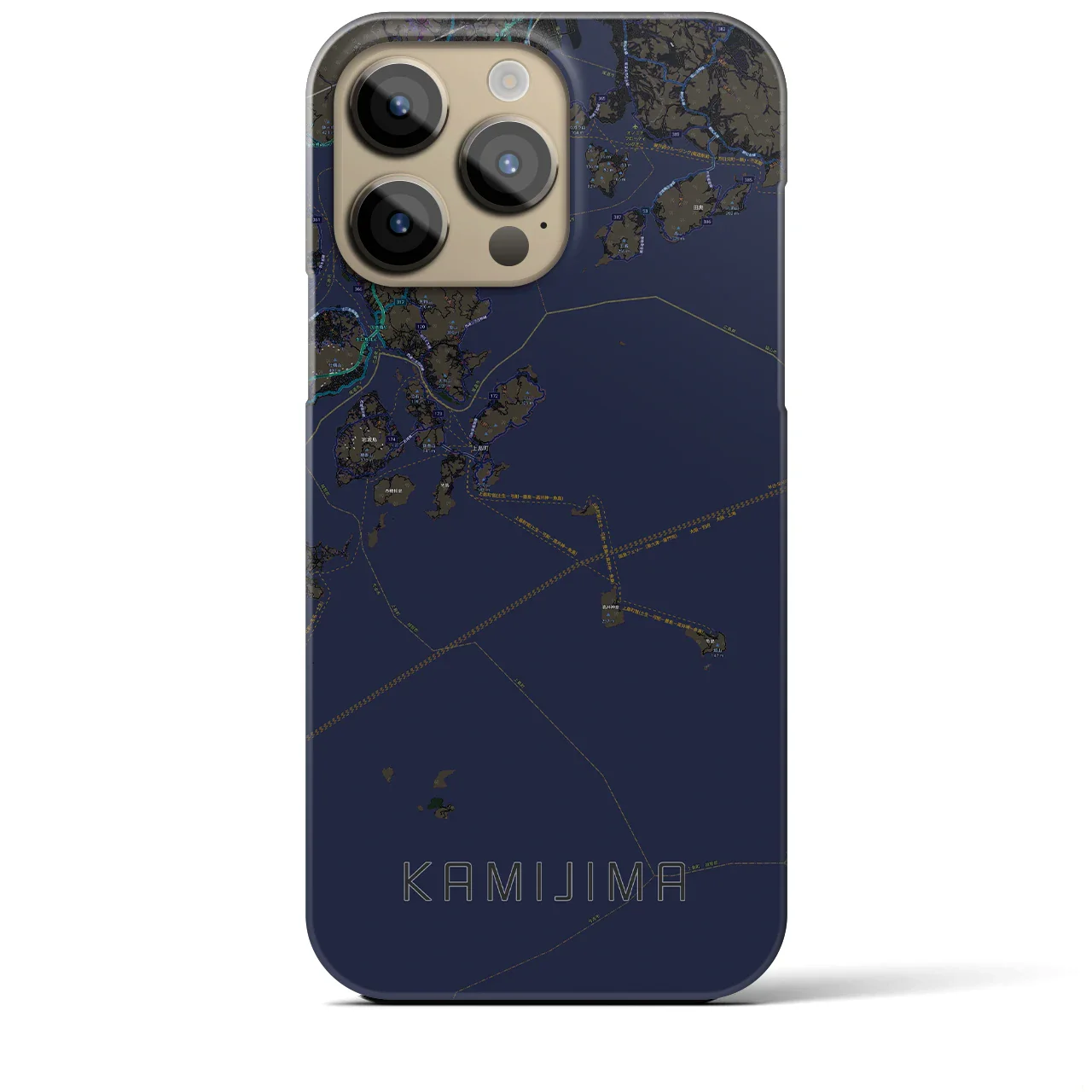 【上島(愛媛県)】地図柄iPhoneケース(バックカバータイプ)