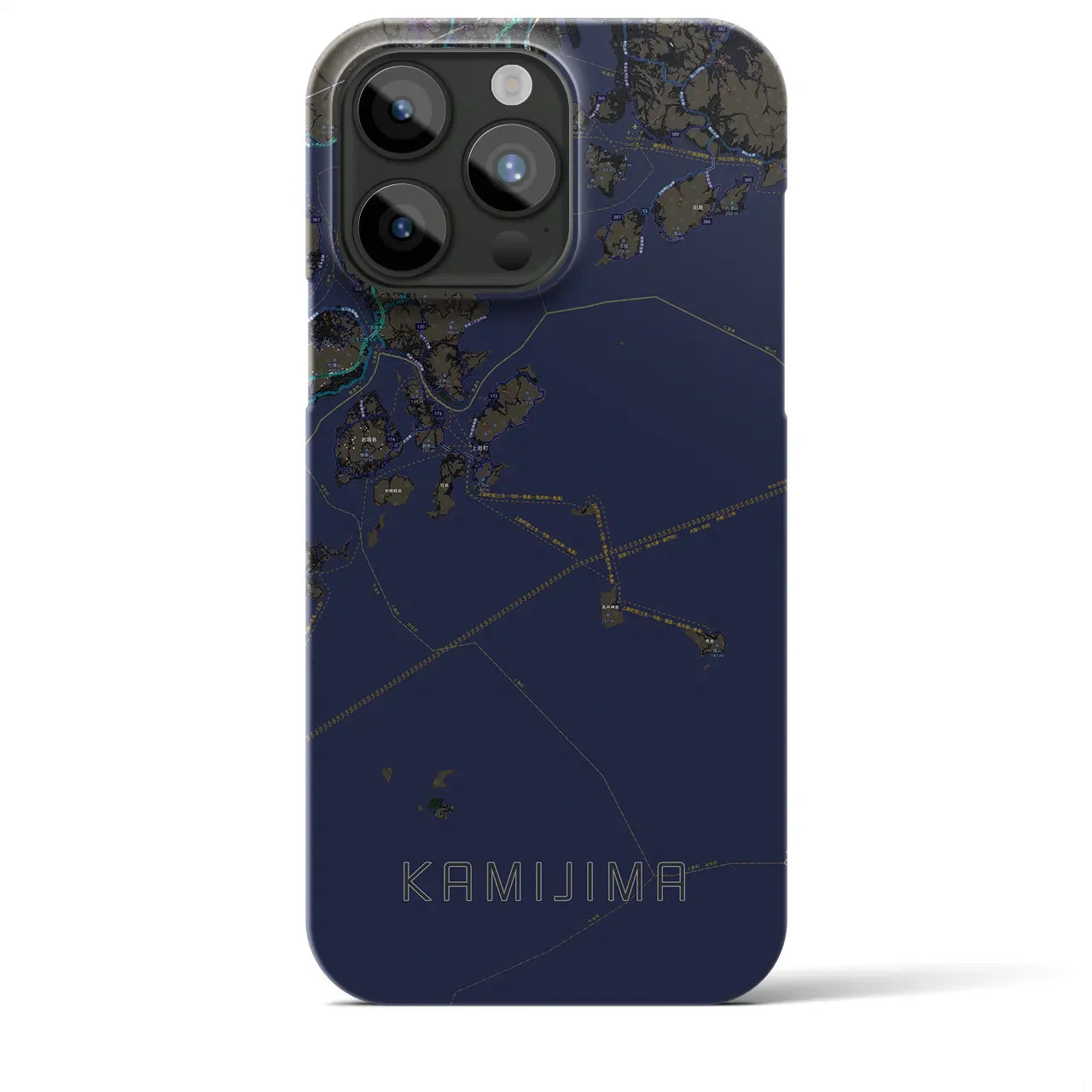 【上島(愛媛県)】地図柄iPhoneケース(バックカバータイプ)