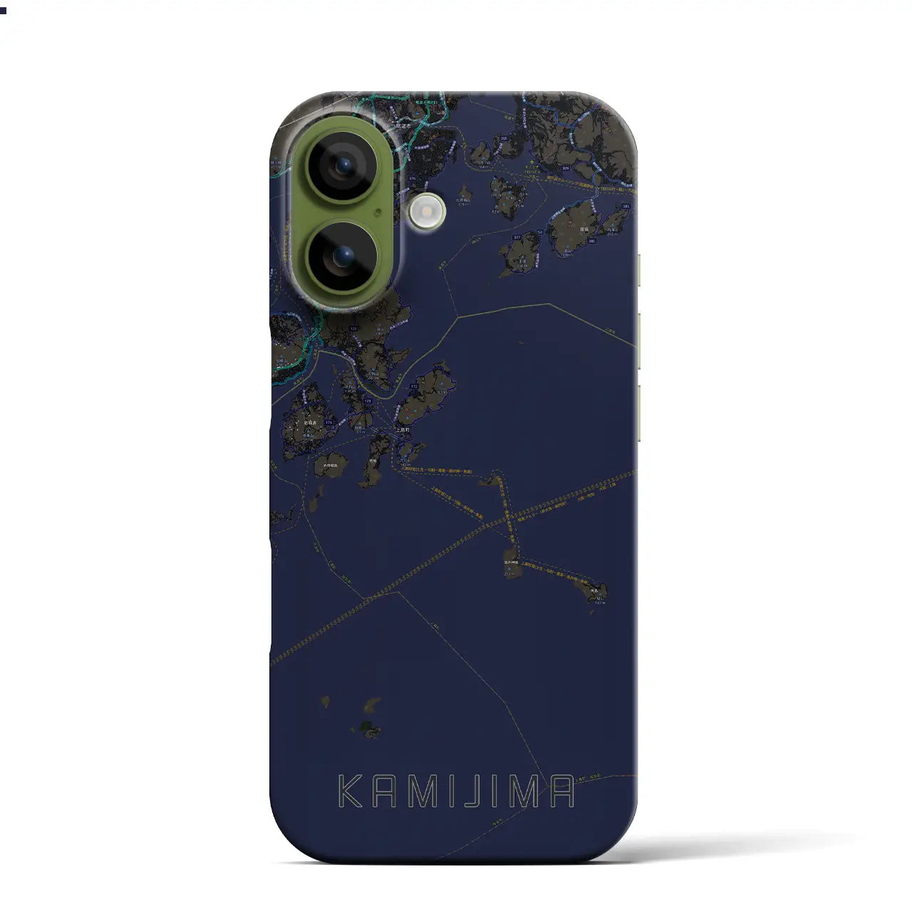 【上島(愛媛県)】地図柄iPhoneケース(バックカバータイプ)