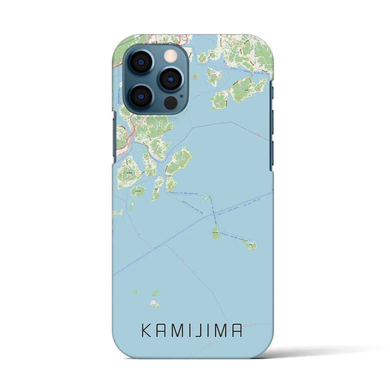 【上島(愛媛県)】地図柄iPhoneケース(バックカバータイプ)