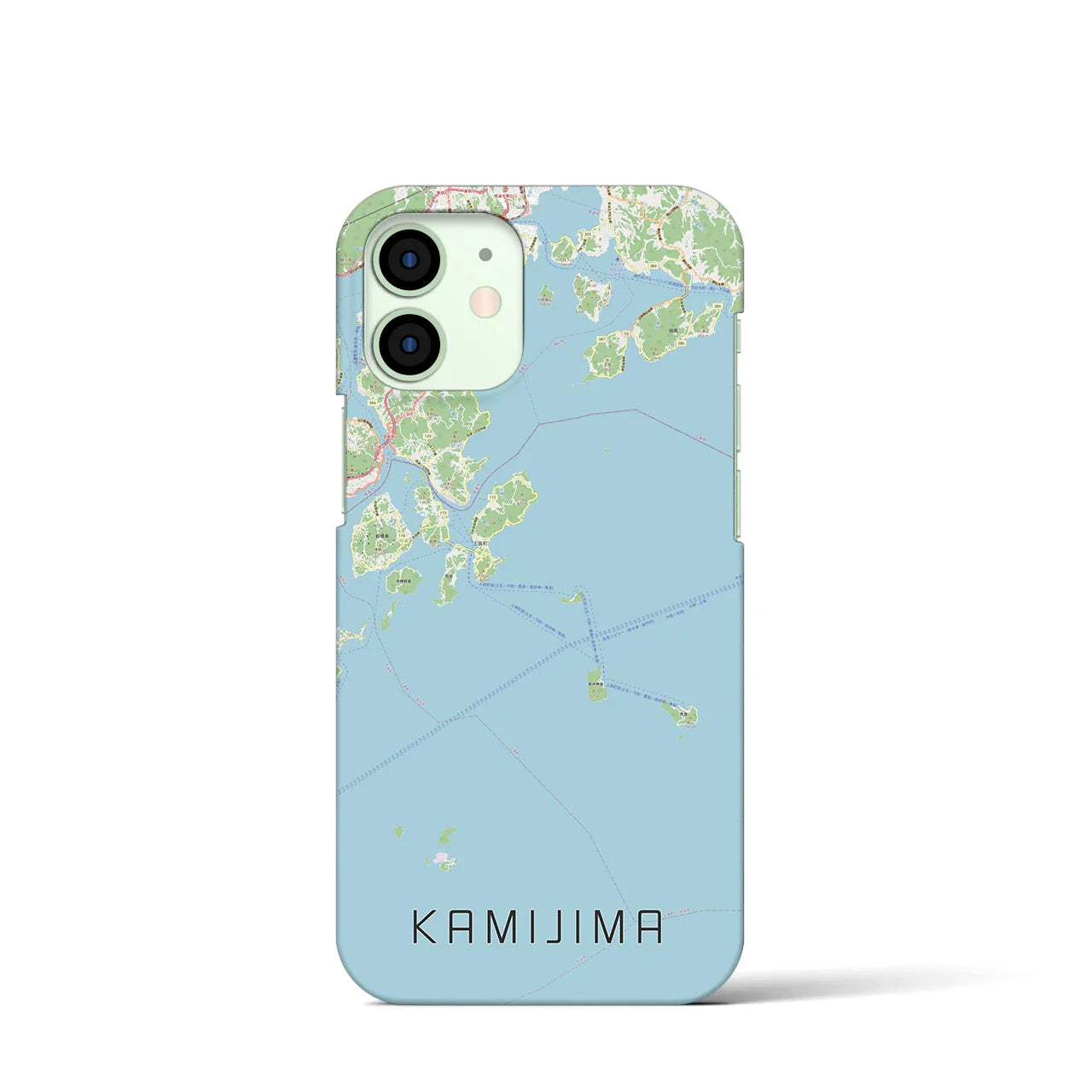【上島(愛媛県)】地図柄iPhoneケース(バックカバータイプ)