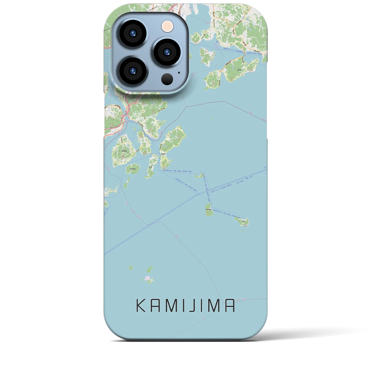 【上島(愛媛県)】地図柄iPhoneケース(バックカバータイプ)